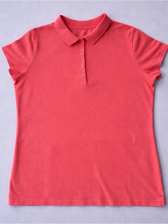 St. John's Bay Tops - St. John's Bay Coral Button-Front Polo Shirt XL